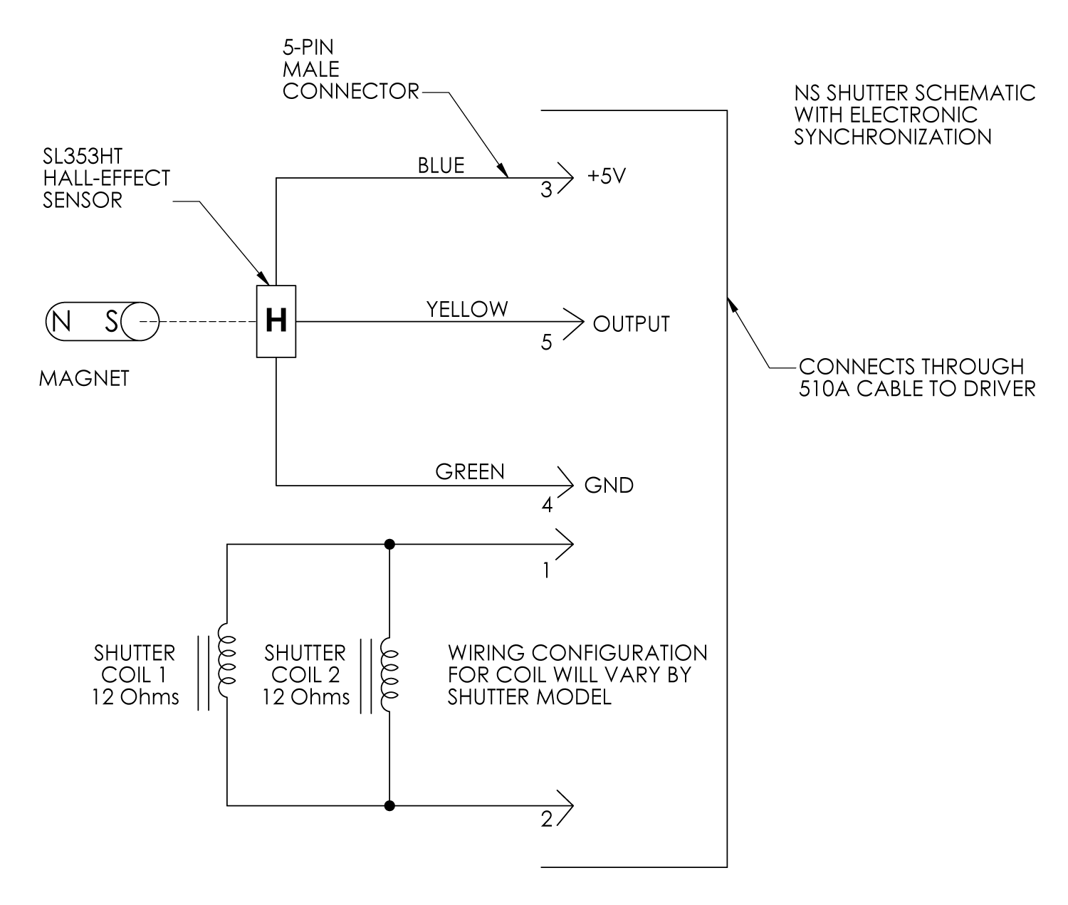 Uniblitz NS Series Electronic Sync Schematic Diagram